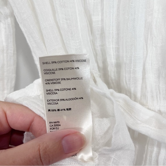 Free People Safari Sheer Wrap Top Ivory Long Sleeve S - Picture 10 of 10